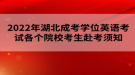 2022年湖北成考學(xué)位英語考試各個院?？忌翱柬氈? style=