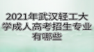 2021年武漢輕工大學(xué)成人高考招生專業(yè)有哪些