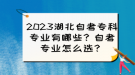 2023湖北自考專(zhuān)科專(zhuān)業(yè)有哪些？自考專(zhuān)業(yè)怎么選？