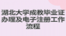 湖北大學(xué)成教畢業(yè)證辦理及電子注冊(cè)工作流程