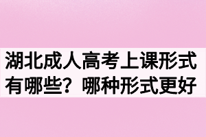 湖北成人高考上課形式有哪些？哪種形式更好