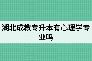 湖北成教專升本有心理學(xué)專業(yè)嗎？