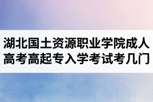 湖北國(guó)土資源職業(yè)學(xué)院成人高考高起專入學(xué)考試考幾門？