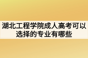 湖北工程學院成人高考可以選擇的專業(yè)有哪些？