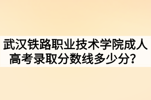 武漢鐵路職業(yè)技術學院成人高考錄取分數(shù)線多少分？