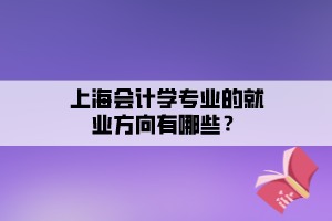 上海會計(jì)學(xué)專業(yè)的就業(yè)方向有哪些？