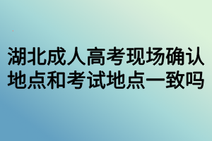 湖北成人高考現(xiàn)場(chǎng)確認(rèn)地點(diǎn)和考試地點(diǎn)一致嗎？