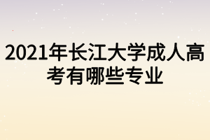 2021年長(zhǎng)江大學(xué)成人高考有哪些專業(yè)